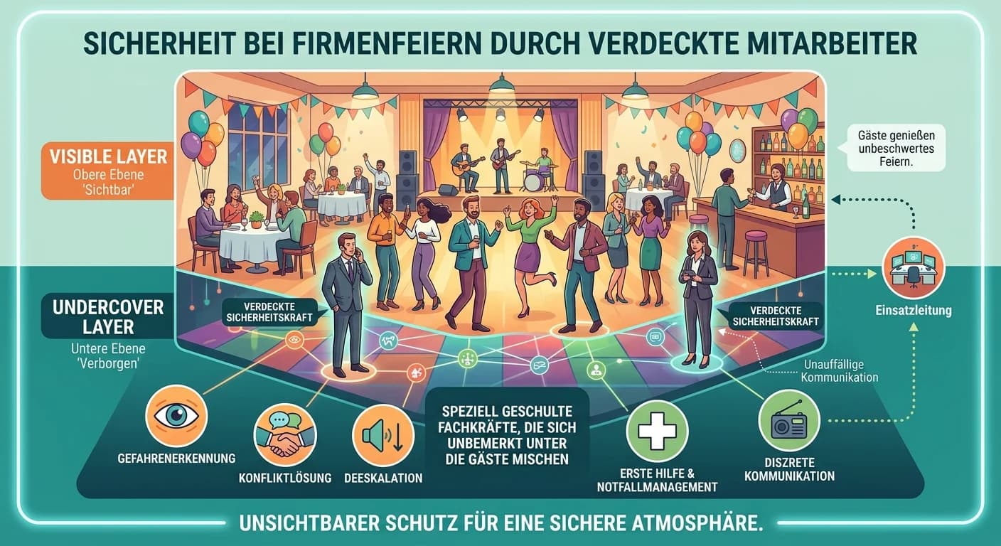 Schutz & Sicherheit: Firmenfeiern: Verdeckte Sicherheit – einfach erklärt