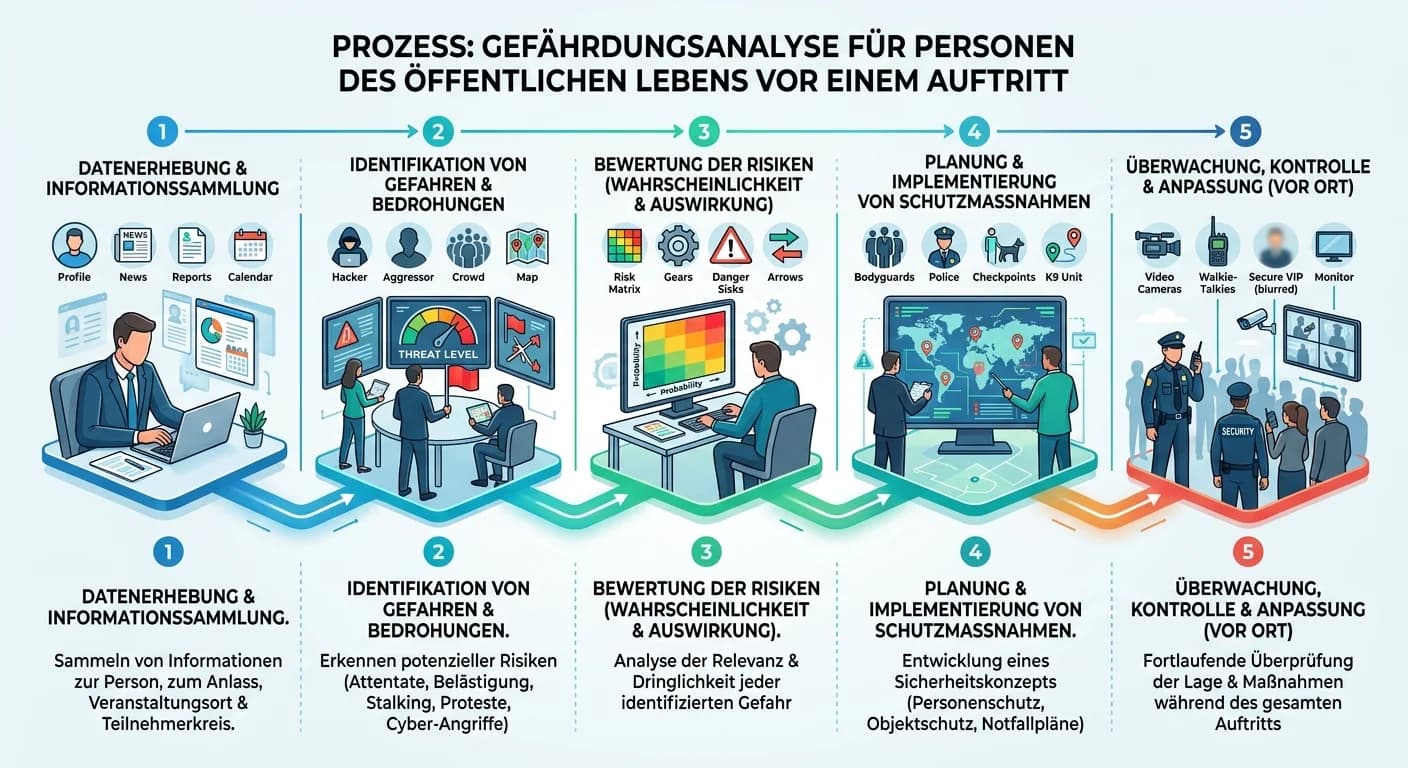 Schutz & Sicherheit: Gefährdungsanalyse Prominenter vor Auftritt – einfach erklärt