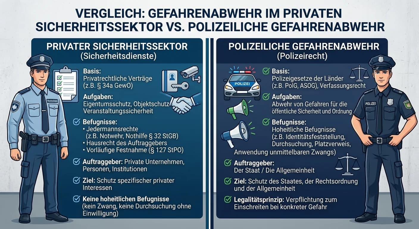 Schutz & Sicherheit: Gefahrenabwehr: Privat vs. Polizei – einfach erklärt