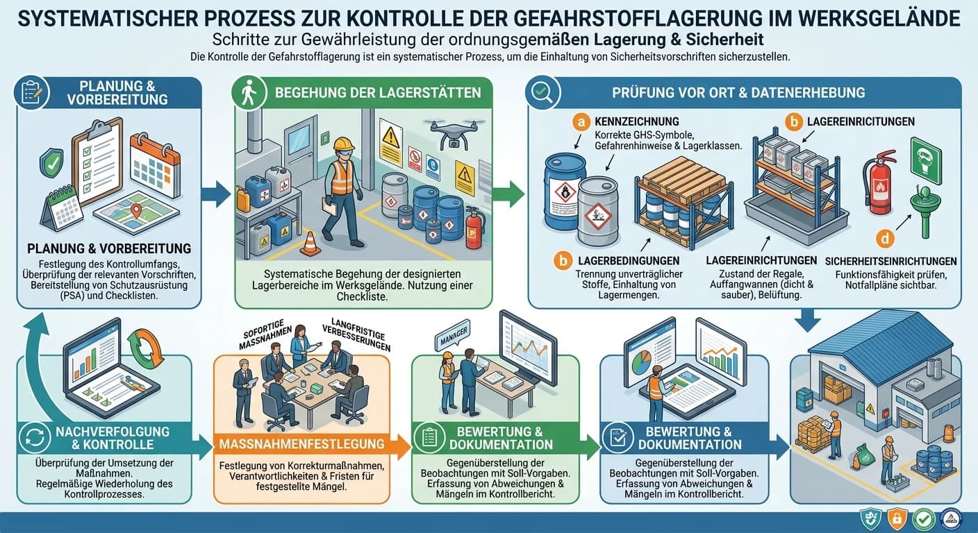 Schutz & Sicherheit: Gefahrstofflagerung kontrollieren – einfach erklärt