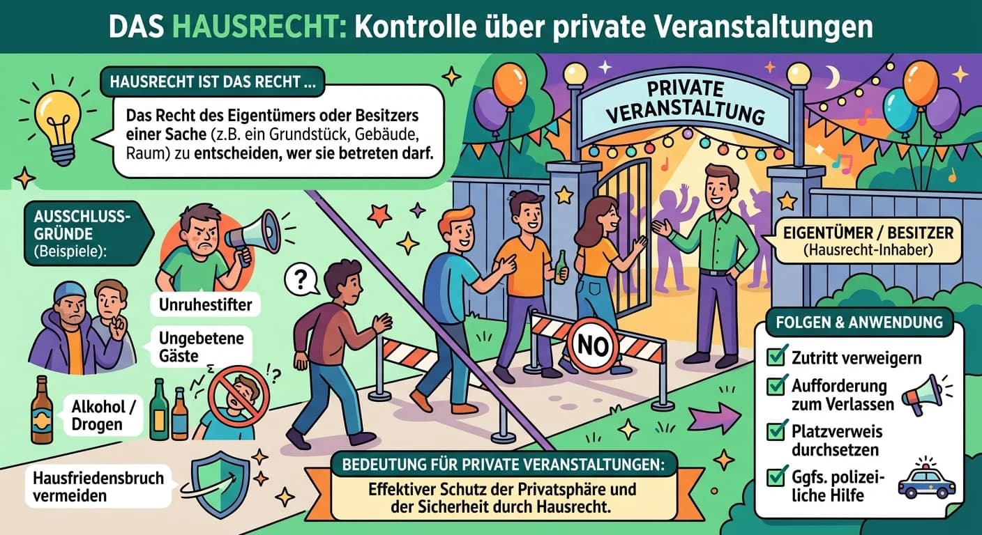 Schutz & Sicherheit: Hausrecht bei Privatveranstaltungen – einfach erklärt