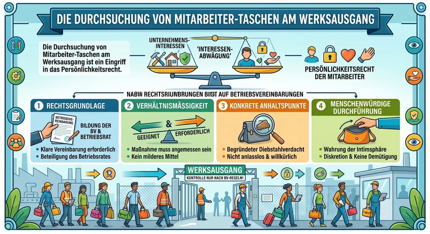 Schutz & Sicherheit: Mitarbeiter-Taschenkontrolle am Werksausgang – einfach erklärt
