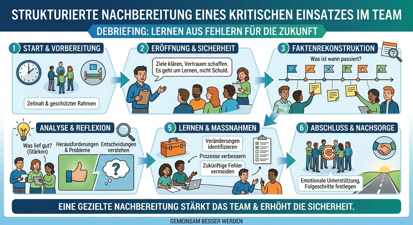 Schutz & Sicherheit: Nachbereitung kritischer Einsätze im Team – einfach erklärt