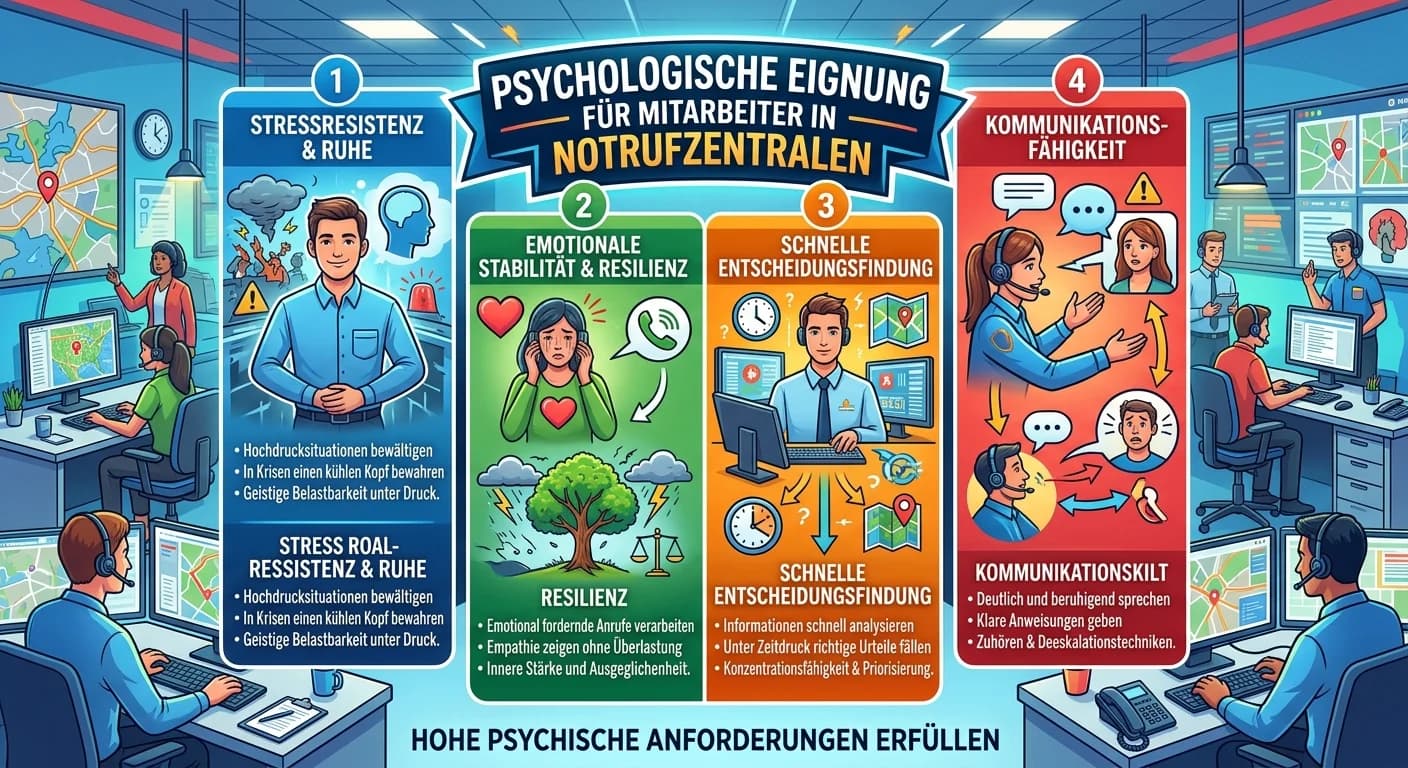 Schutz & Sicherheit: Psychologische Eignung Notrufzentrale – einfach erklärt