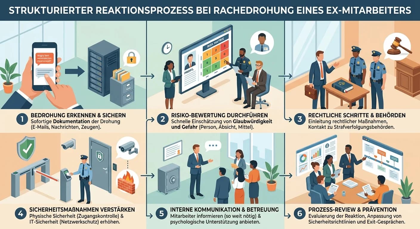 Schutz & Sicherheit: Rachedrohung entlassener Mitarbeiter – einfach erklärt
