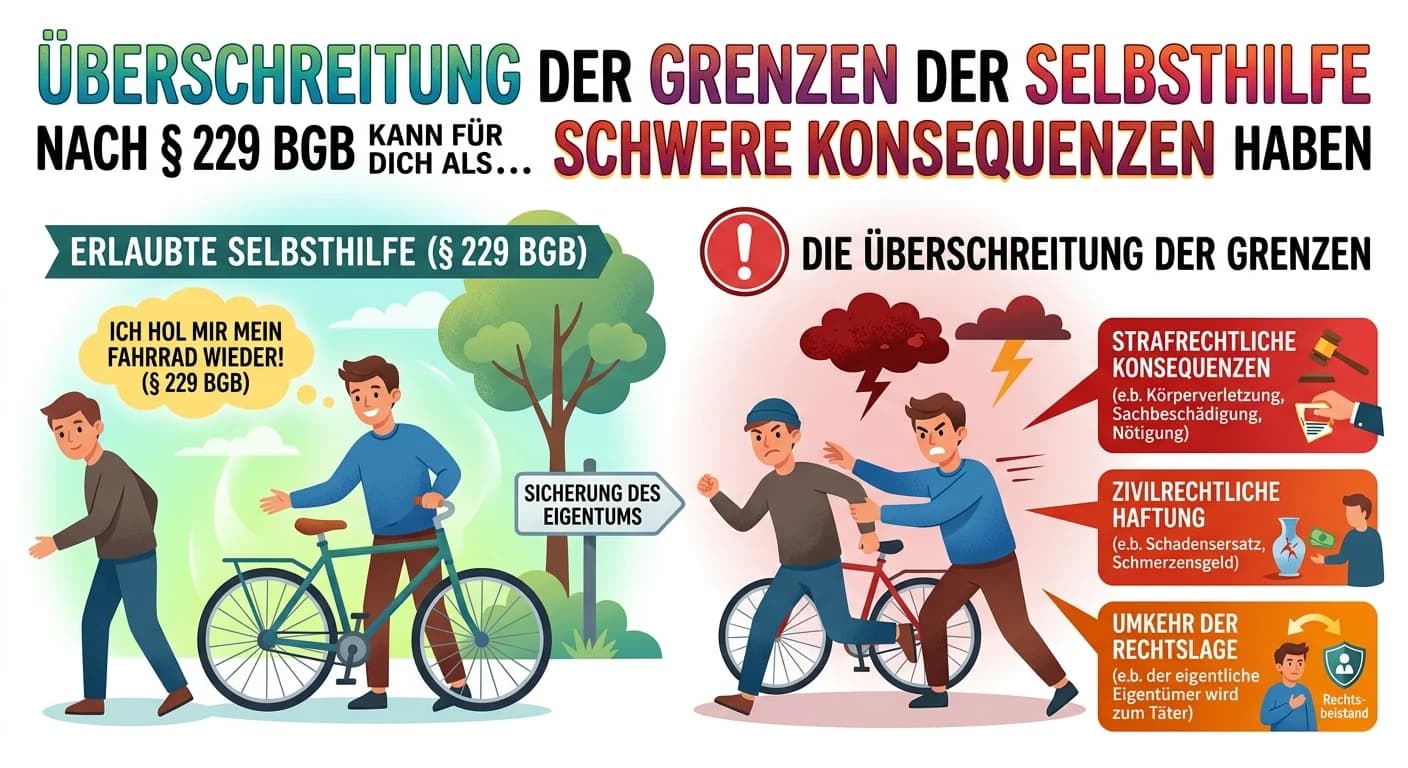 Schutz & Sicherheit: Selbsthilfe § 229 BGB: Rechtliche Folgen – einfach erklärt