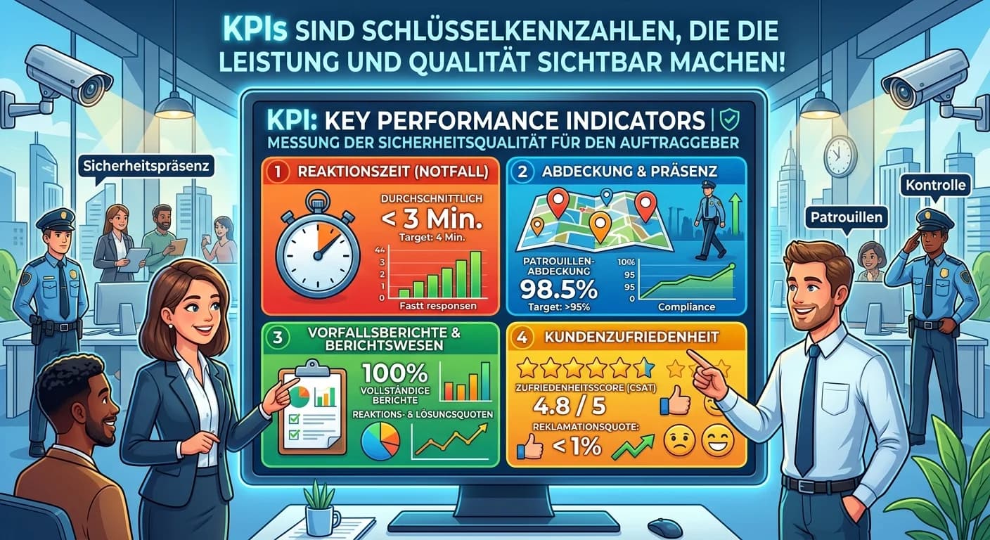 Schutz & Sicherheit: Sicherheitsdienstleistung KPIs messen – einfach erklärt