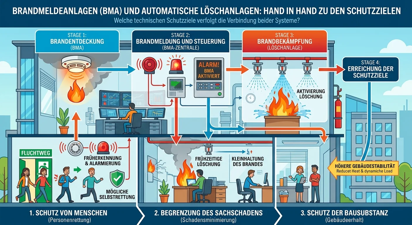 Schutz & Sicherheit: Technische Schutzziele BMA & Löschanlage – einfach erklärt