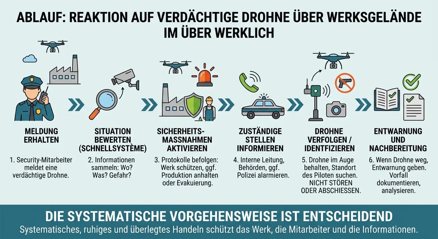 Schutz & Sicherheit: Verdächtige Drohne über Werksgelände – einfach erklärt