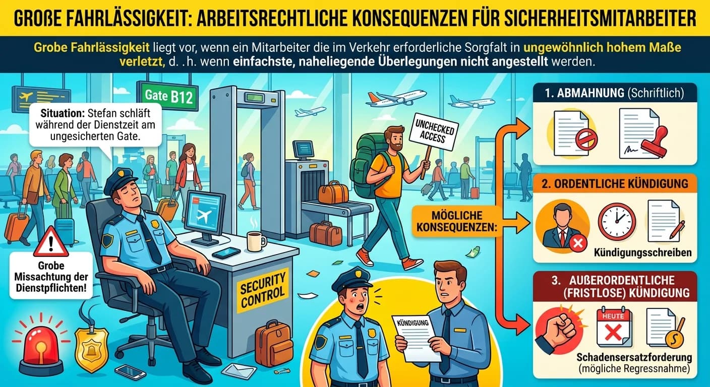 Schutz & Sicherheit: Welche arbeitsrechtlichen Konsequenzen drohe – einfach erklärt
