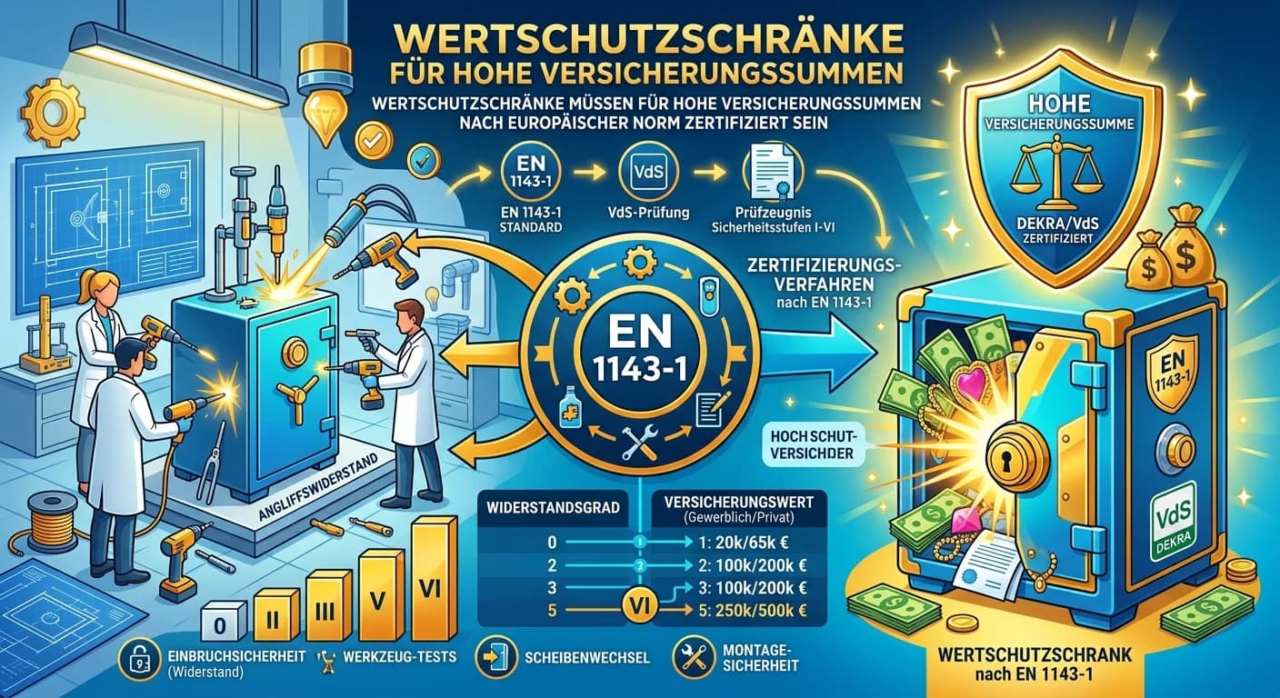 Schutz & Sicherheit: Welche technischen Standards müssen Wertschu – einfach erklärt