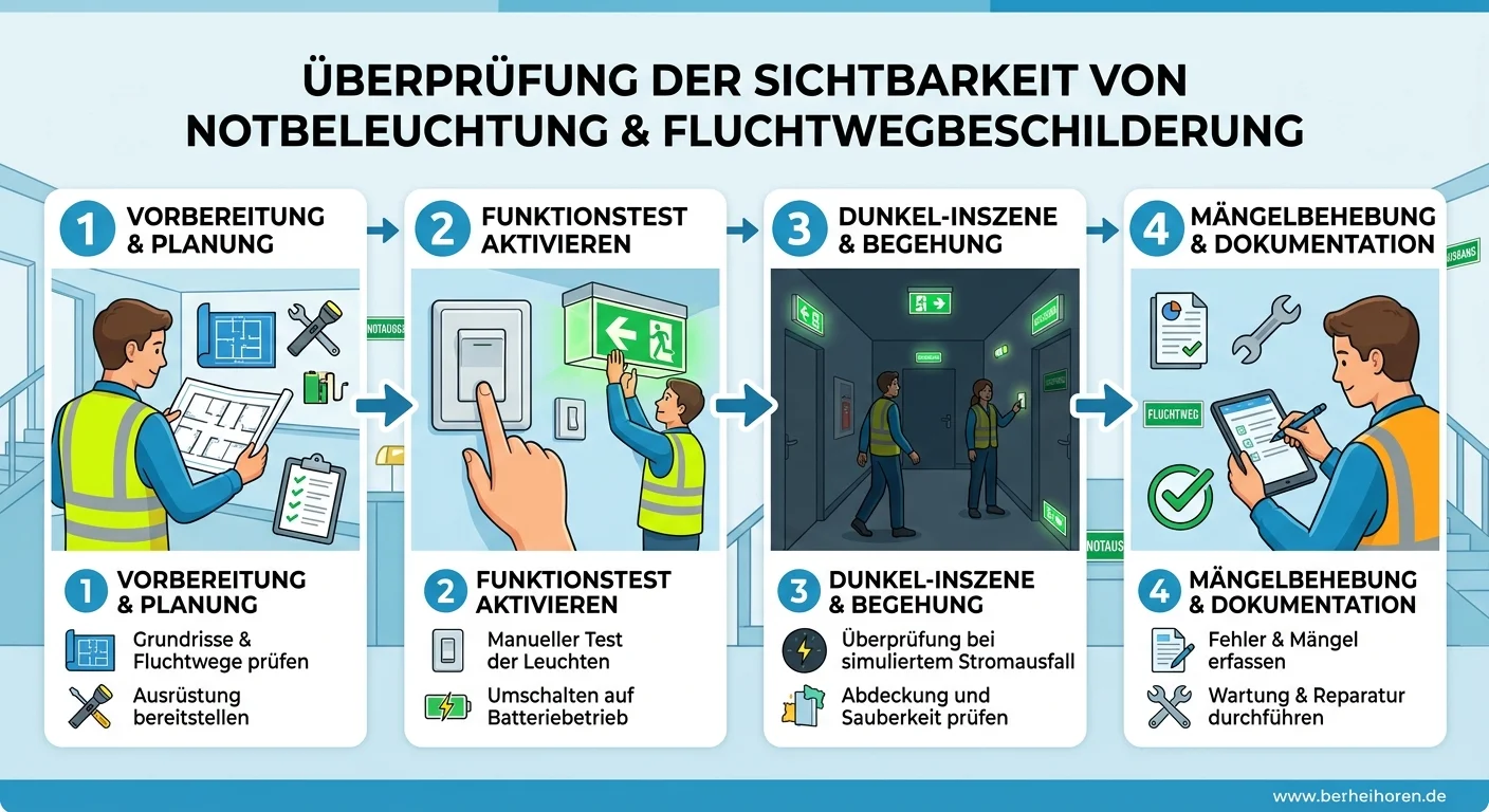 Schutz & Sicherheit: Wie führt man eine Überprüfung der Notbeleuc – einfach erklärt
