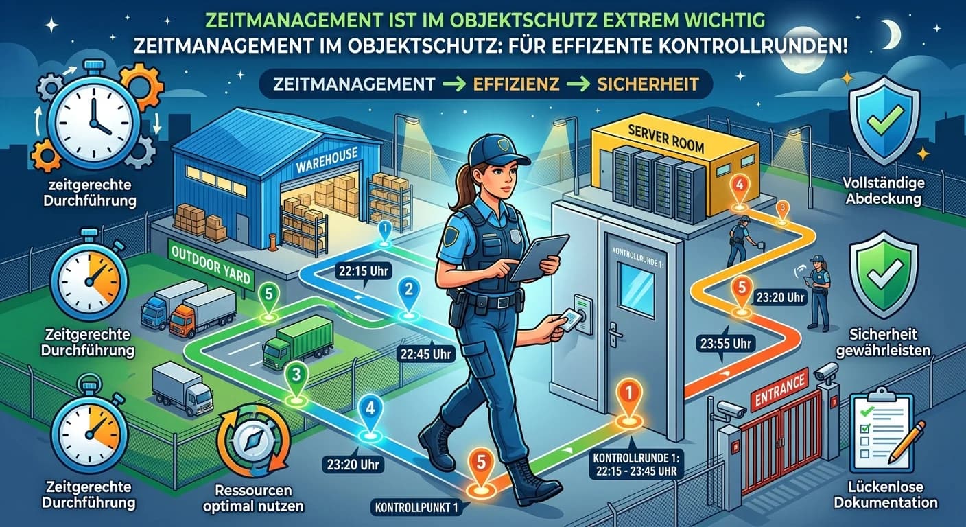 Schutz & Sicherheit: Zeitmanagement Kontrollrunden Objektschutz – einfach erklärt