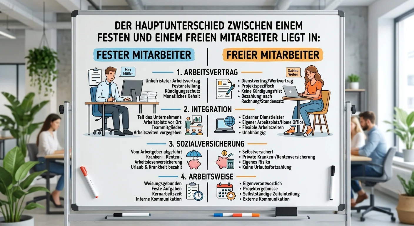 Dialogmarketing: Fester vs. freier Mitarbeiter – einfach erklärt