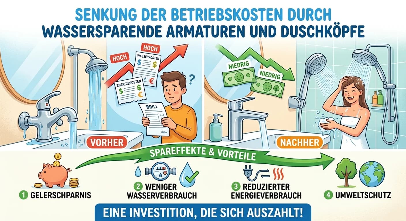 Hotelfach: Betriebskosten senken mit wassersparenden Armaturen und Duschköpfen – einfach erklärt