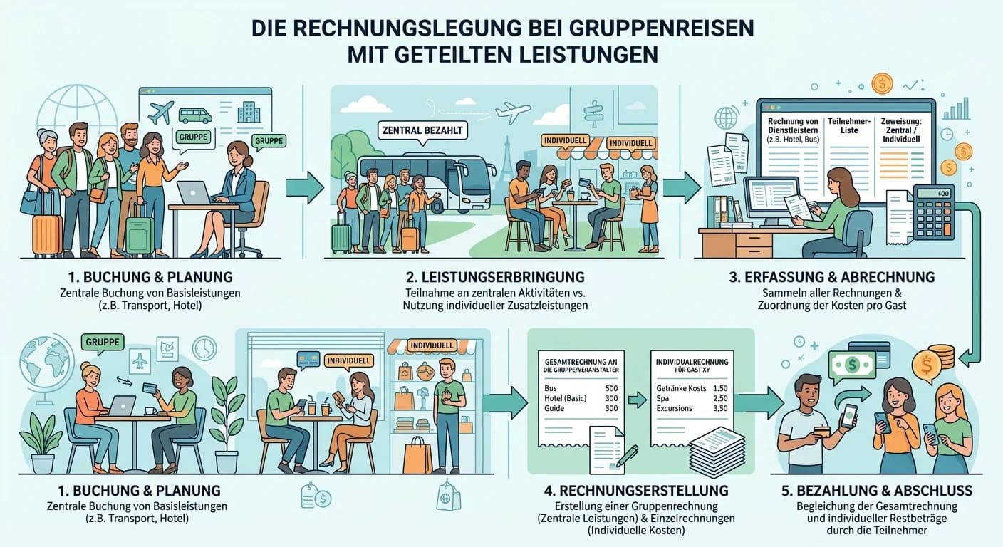 Hotelfach: Rechnungslegung Gruppenreisen: Zentrale & individuelle Leistungen – einfach erklärt