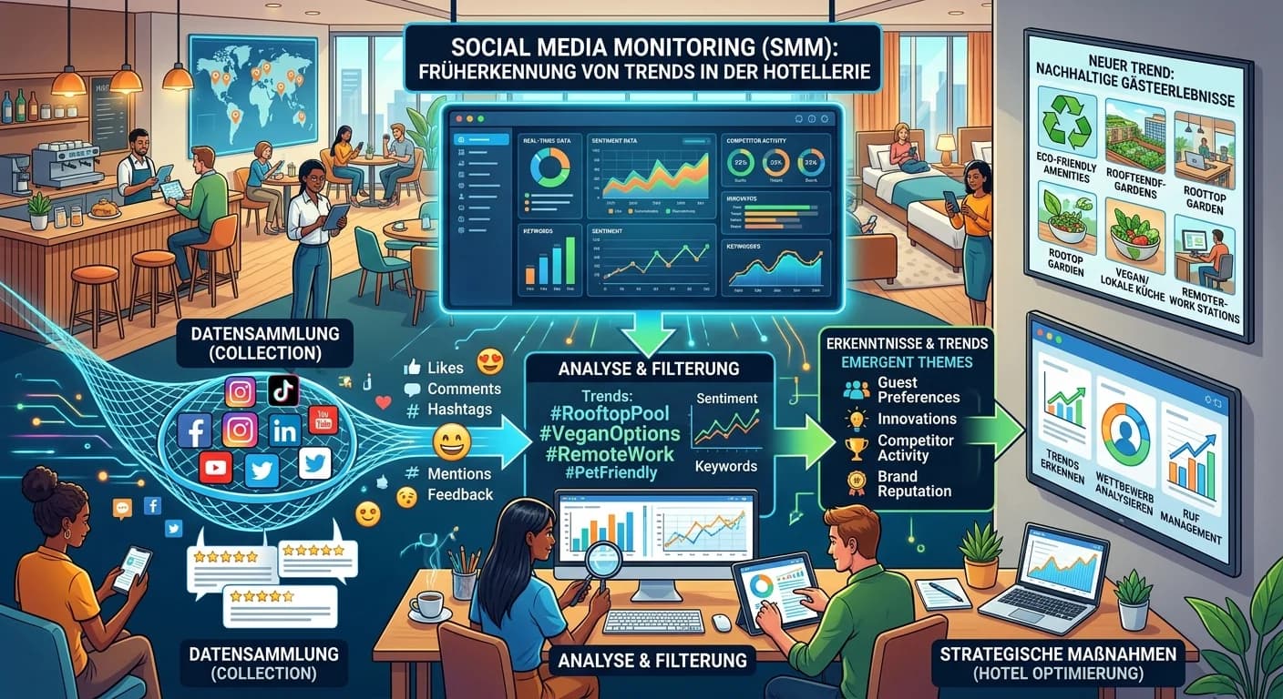 Hotelfach: Social Media Monitoring für Trend-Früherkennung in der Hotellerie – einfach erklärt