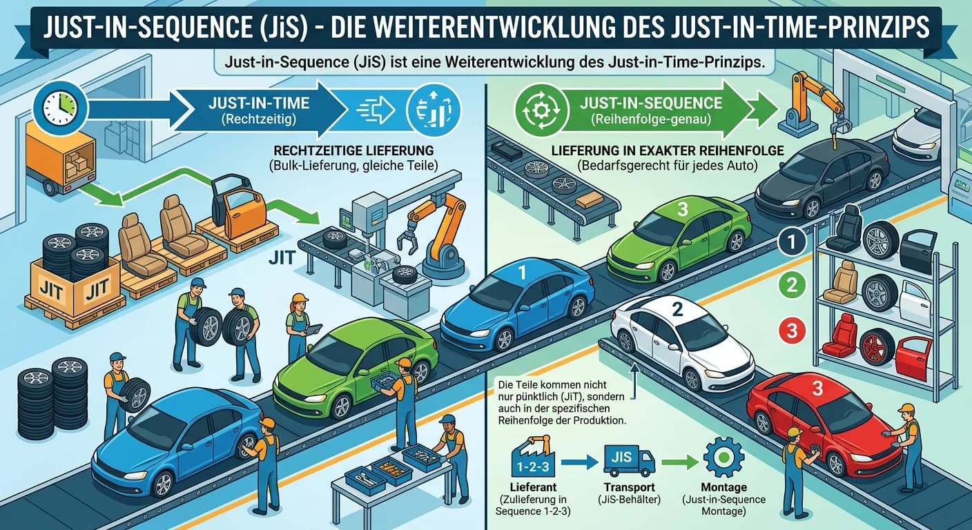 Industriekaufmann: Just-in-Sequence (JiS) – einfach erklärt