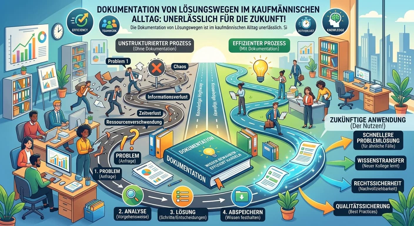 Industriekaufmann: Lösungswege dokumentieren für zukünftige Fälle – einfach erklärt