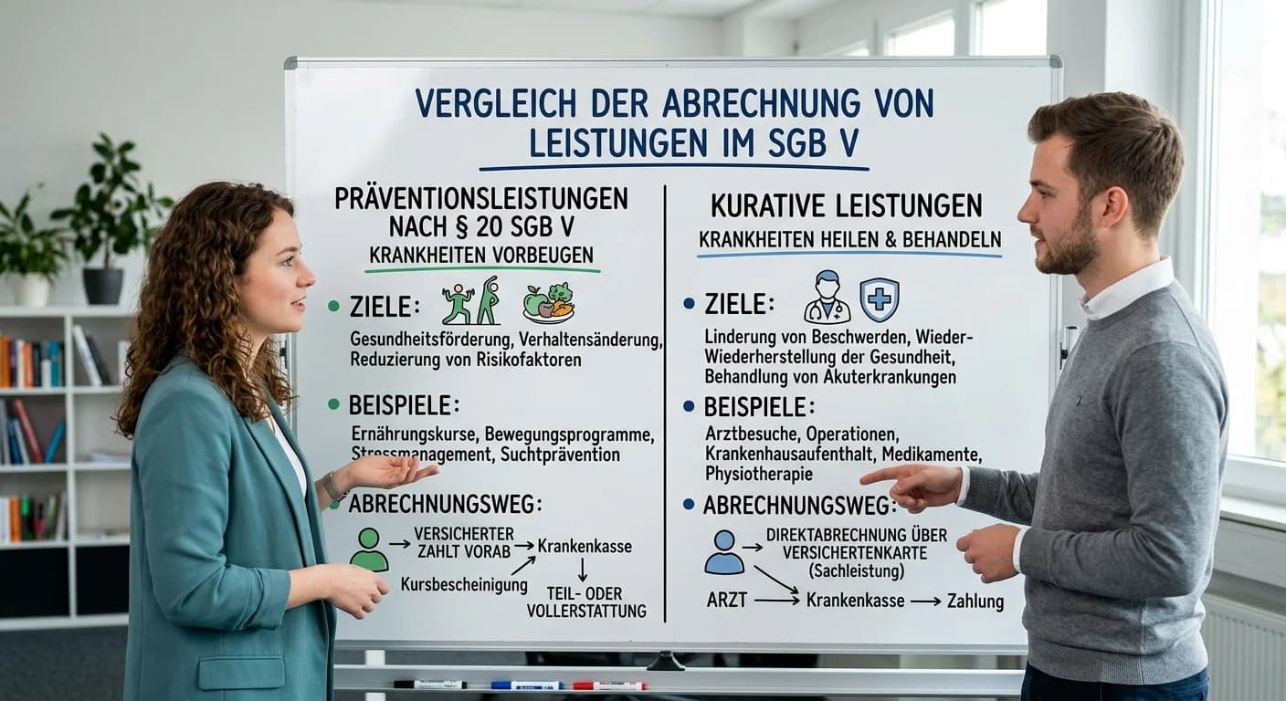 MFA: Abrechnung Präventionsleistungen § 20 SGB V vs. kurative Leistungen – einfach erklärt