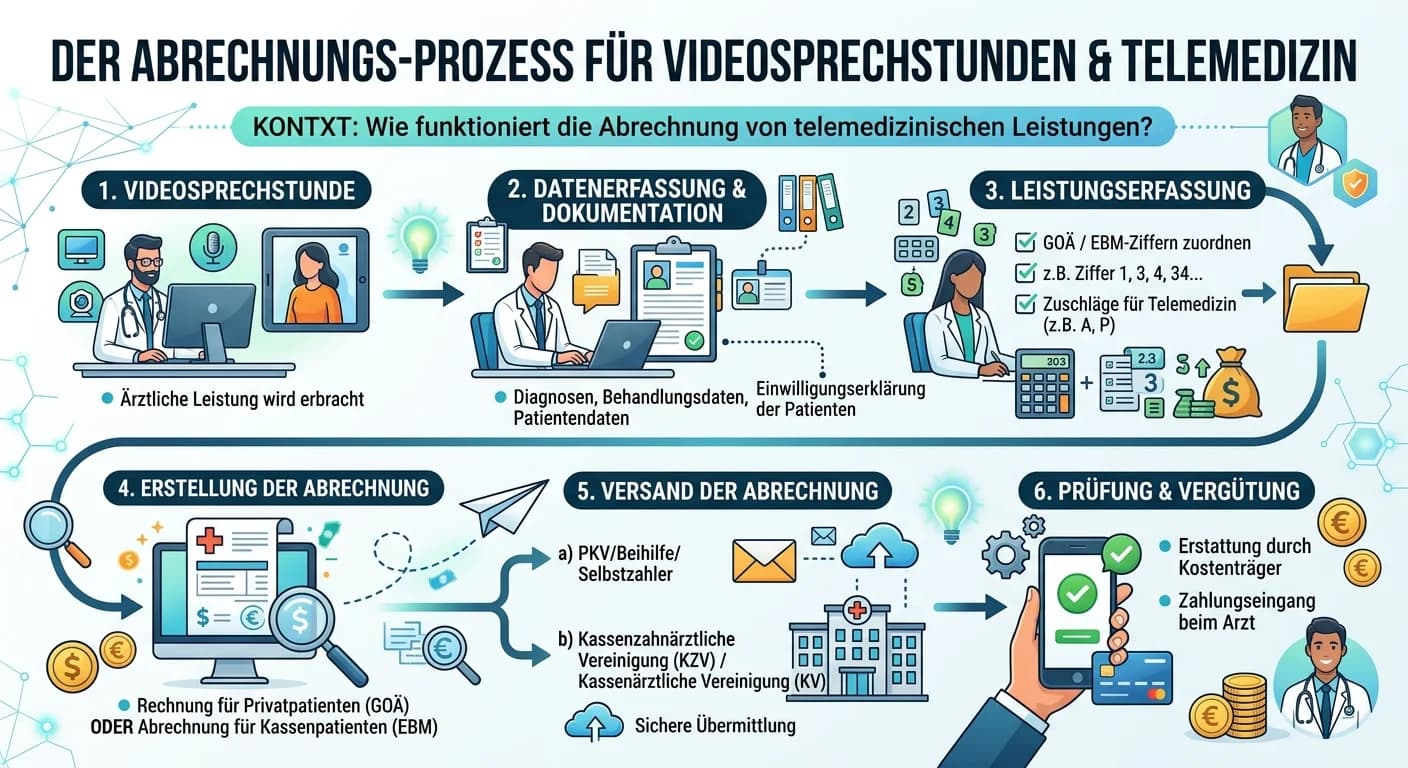 MFA: Abrechnung telemedizinischer Leistungen & Videosprechstunden (EBM/GOÄ) – einfach erklärt