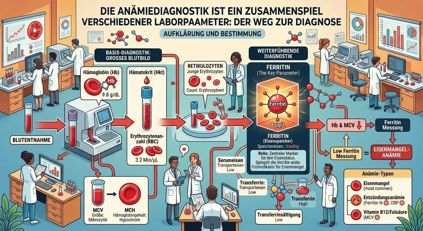 MFA: Anämiediagnostik: Parameter, Eisenstoffwechsel & Ferritin einfach erklärt – einfach erklärt