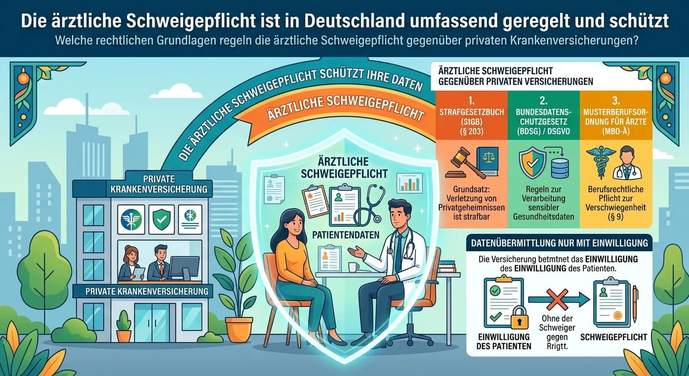 MFA: Ärztliche Schweigepflicht gegenüber privaten Krankenversicherungen – einfach erklärt