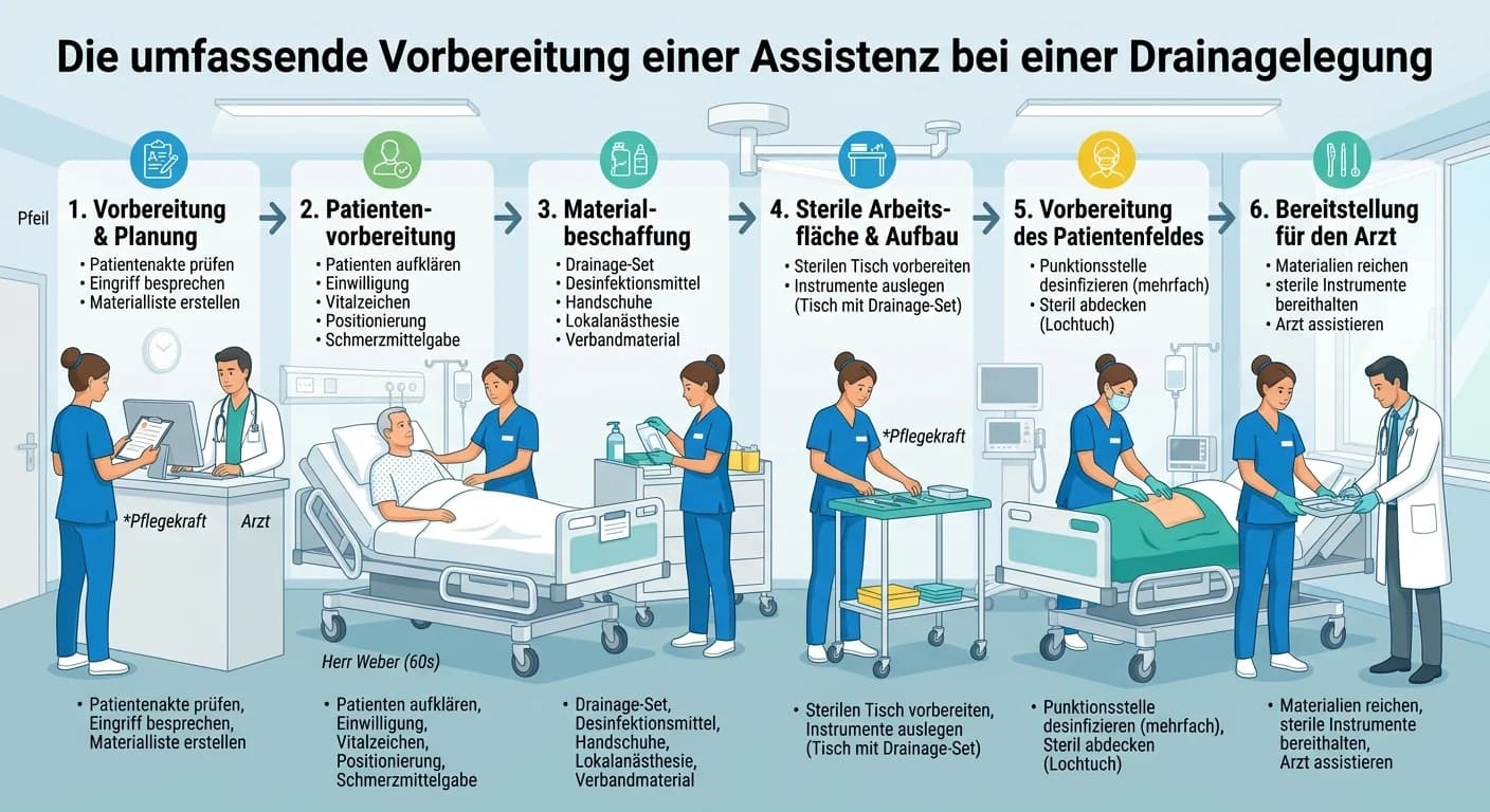 MFA: Assistenz bei Drainagelegung vorbereiten – Patient, Material, Ablauf – einfach erklärt