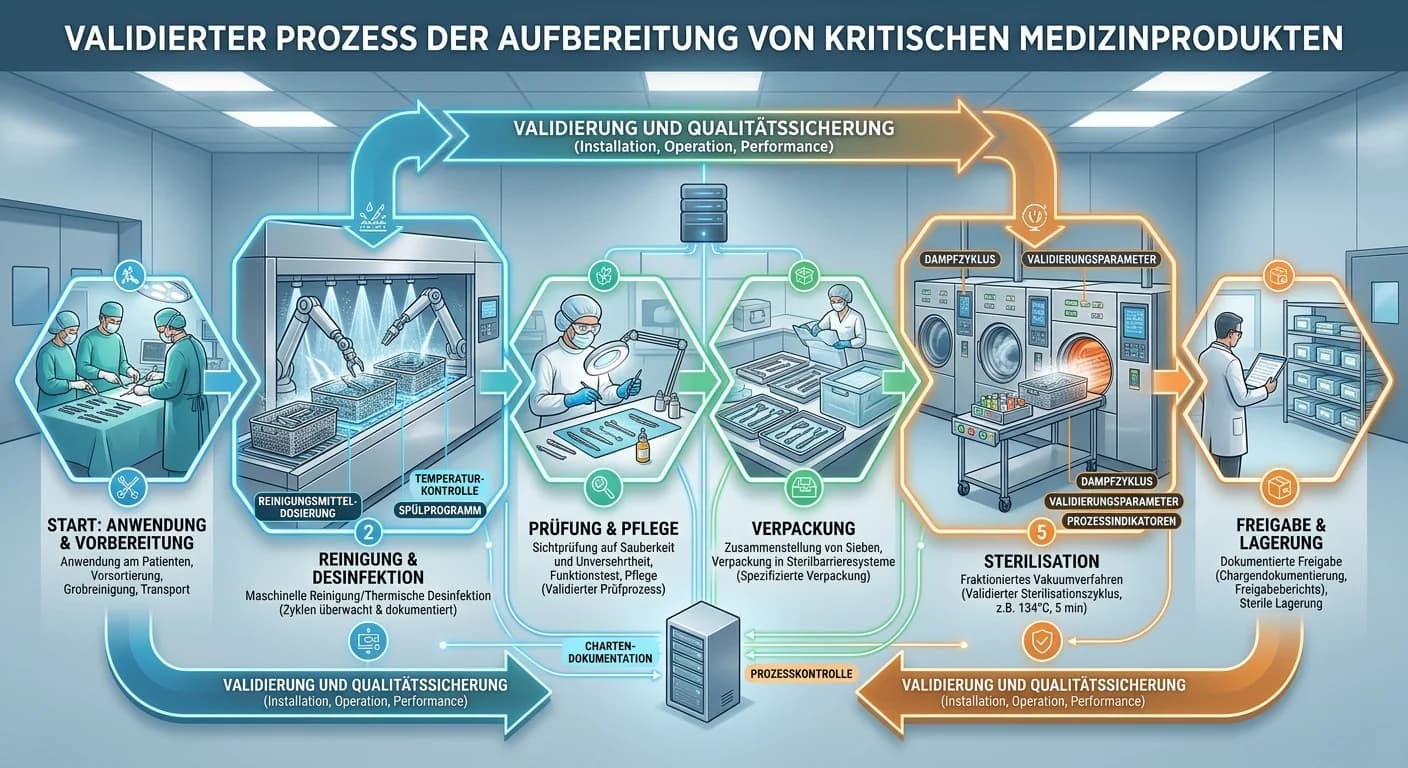 MFA: Aufbereitung kritischer Medizinprodukte: Validierung des Reinigungsprozesses – einfach erklärt