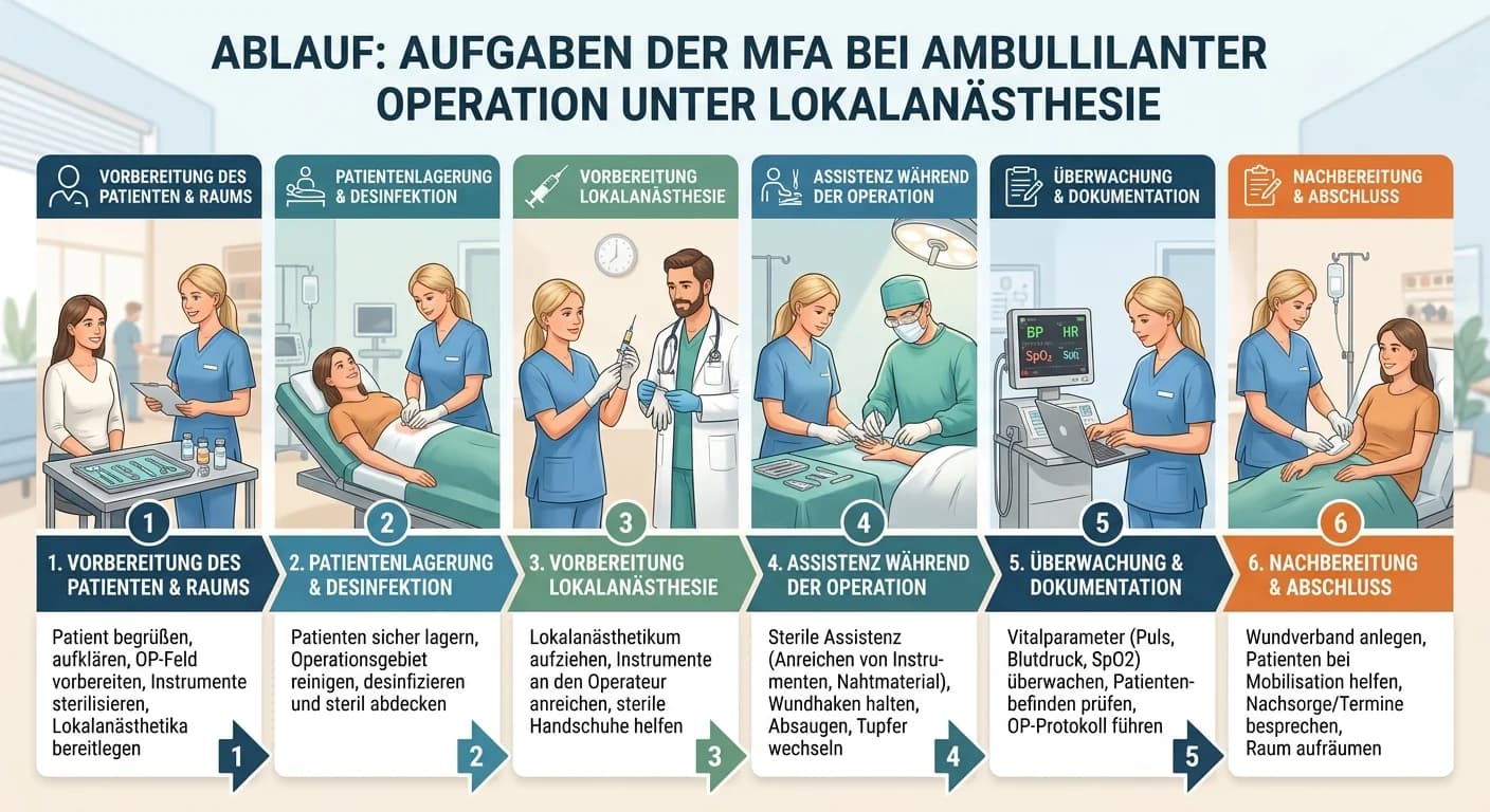 MFA: Aufgaben bei Assistenz ambulanter Operationen unter Lokalanästhesie – einfach erklärt