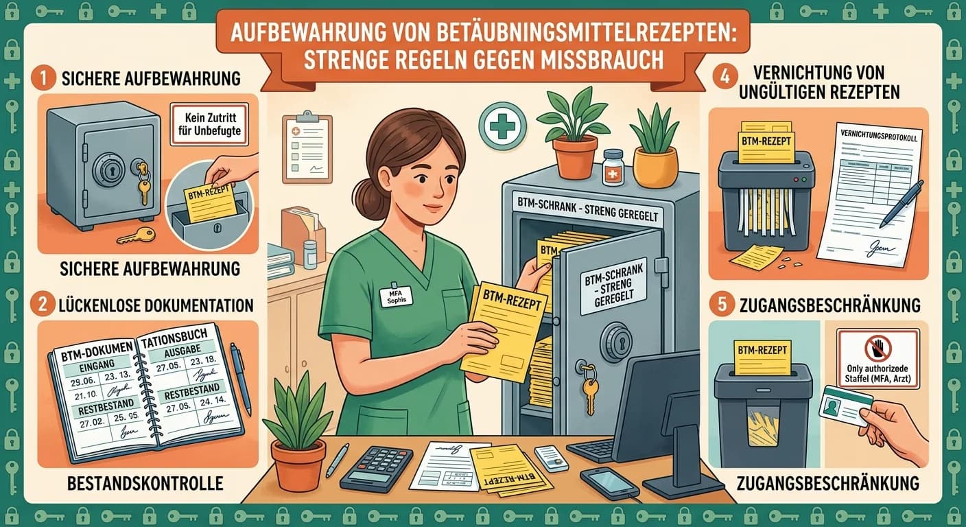 MFA: Betäubungsmittelrezepte aufbewahren – rechtliche Pflichten – einfach erklärt