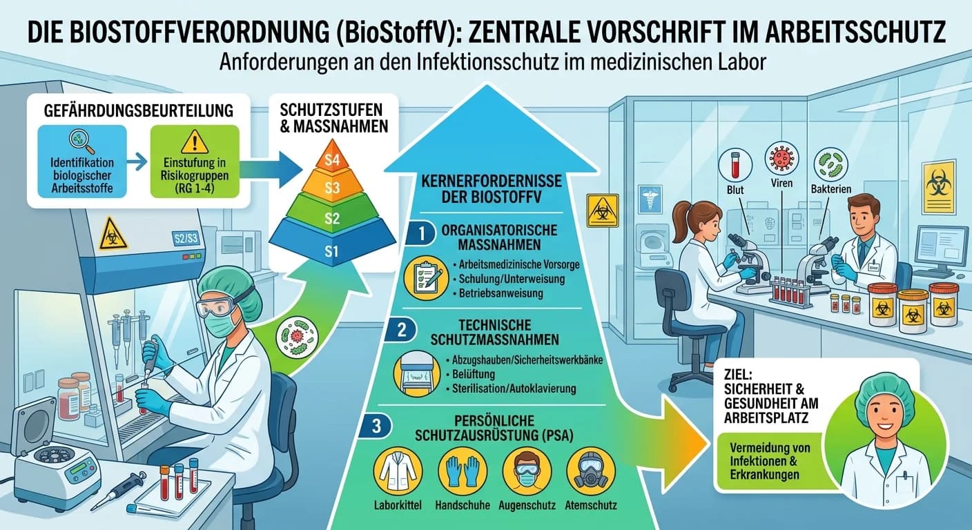 MFA: Biostoffverordnung Anforderungen Infektionsschutz medizinisches Labor – einfach erklärt