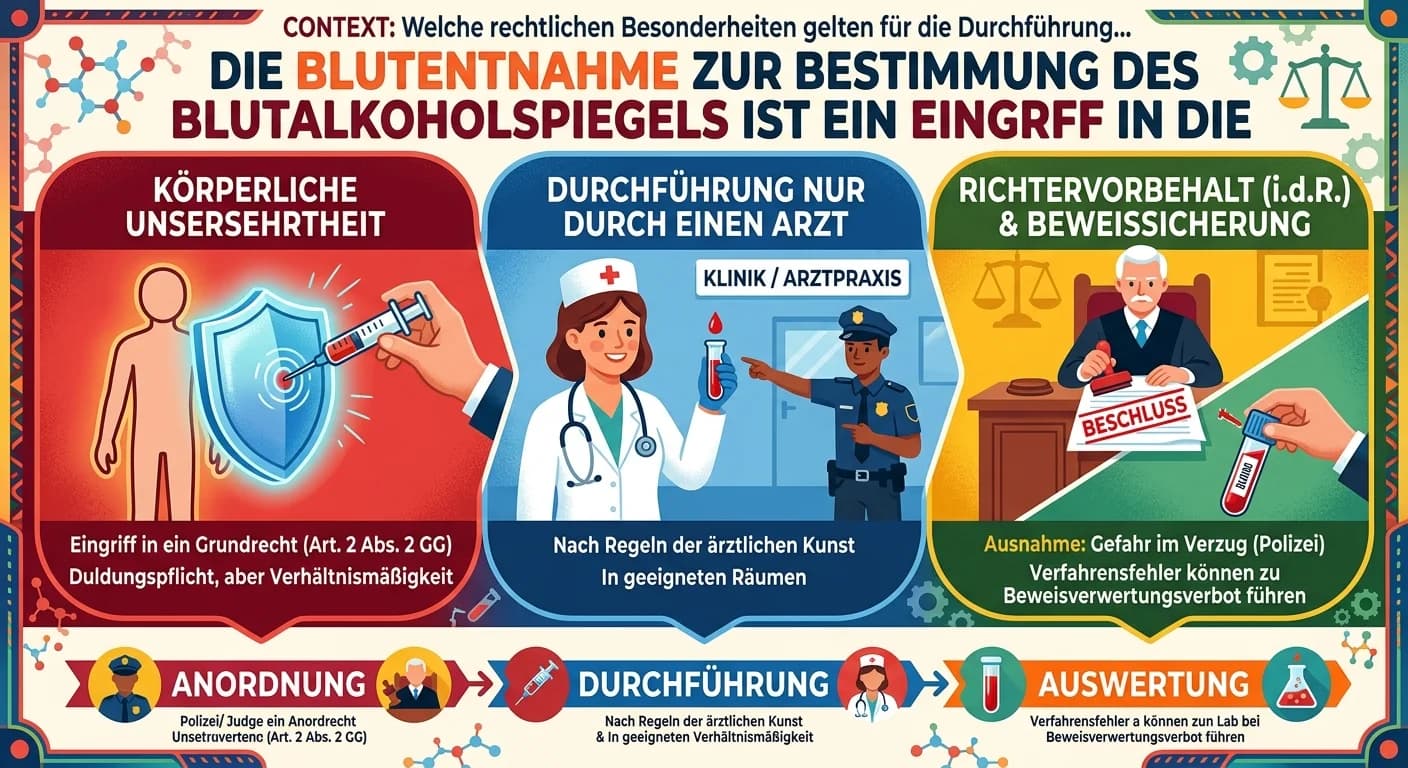 MFA: Blutentnahme zur Blutalkoholbestimmung – rechtliche Besonderheiten – einfach erklärt