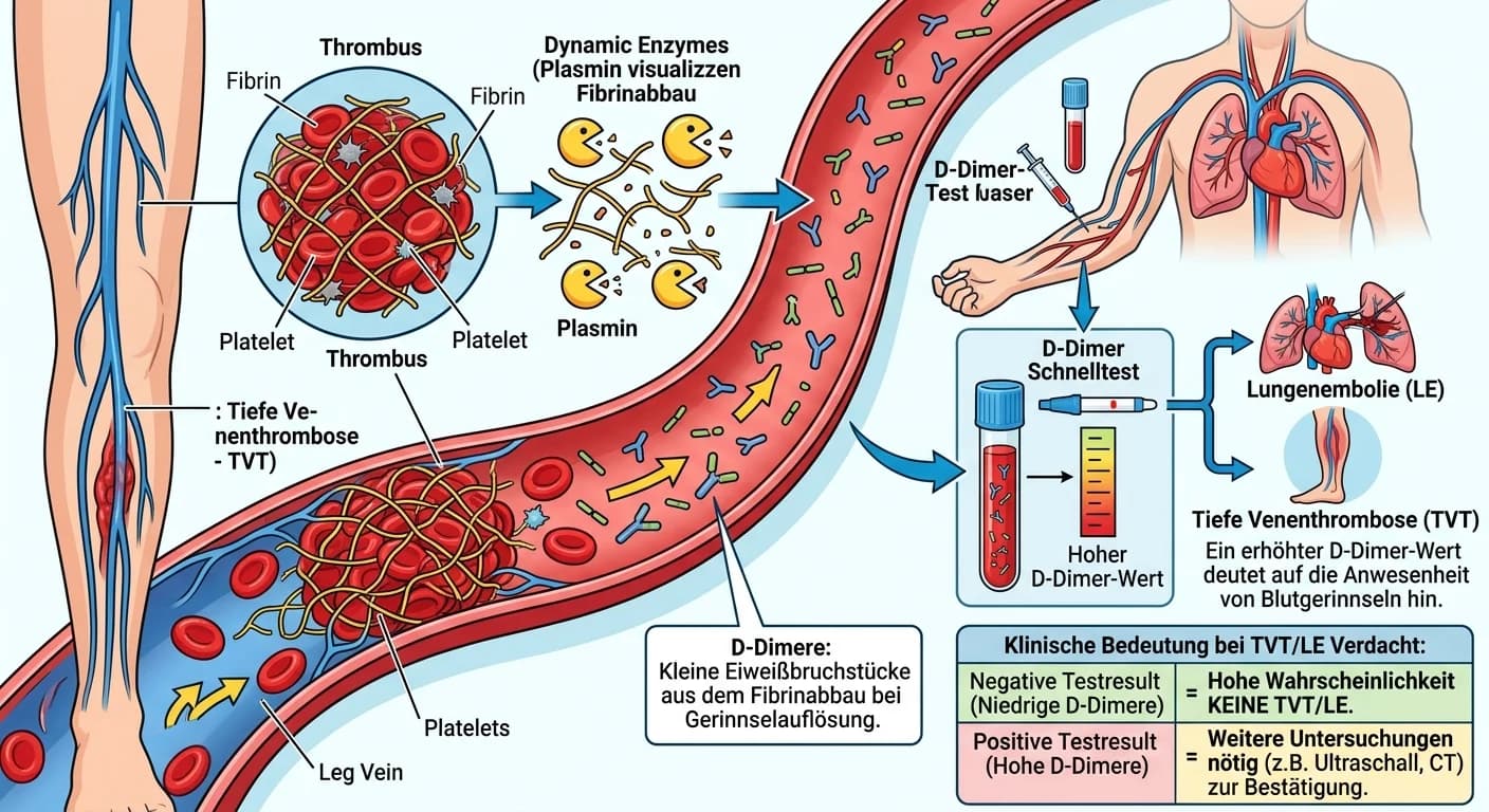MFA: D-Dimer Bestimmung bei Thrombose & Lungenembolie – einfach erklärt