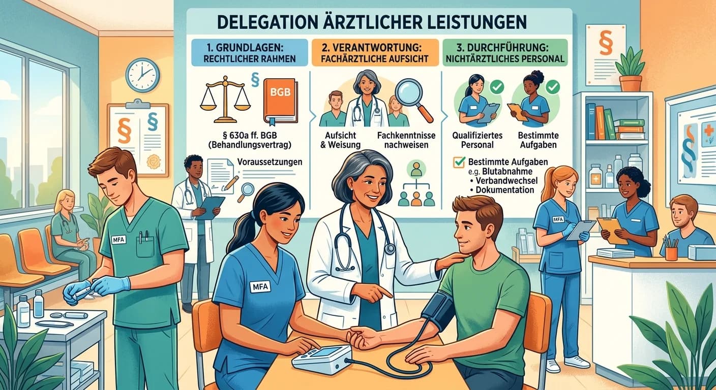 MFA: Delegation ärztlicher Leistungen: Rechtliche Grundlagen – einfach erklärt