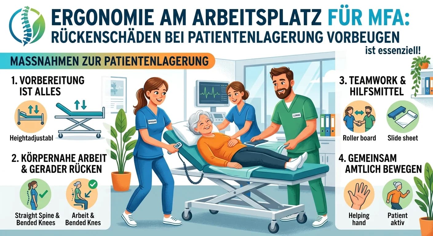 MFA: Ergonomie bei Patientenlagerung – Rückenschäden vorbeugen – einfach erklärt