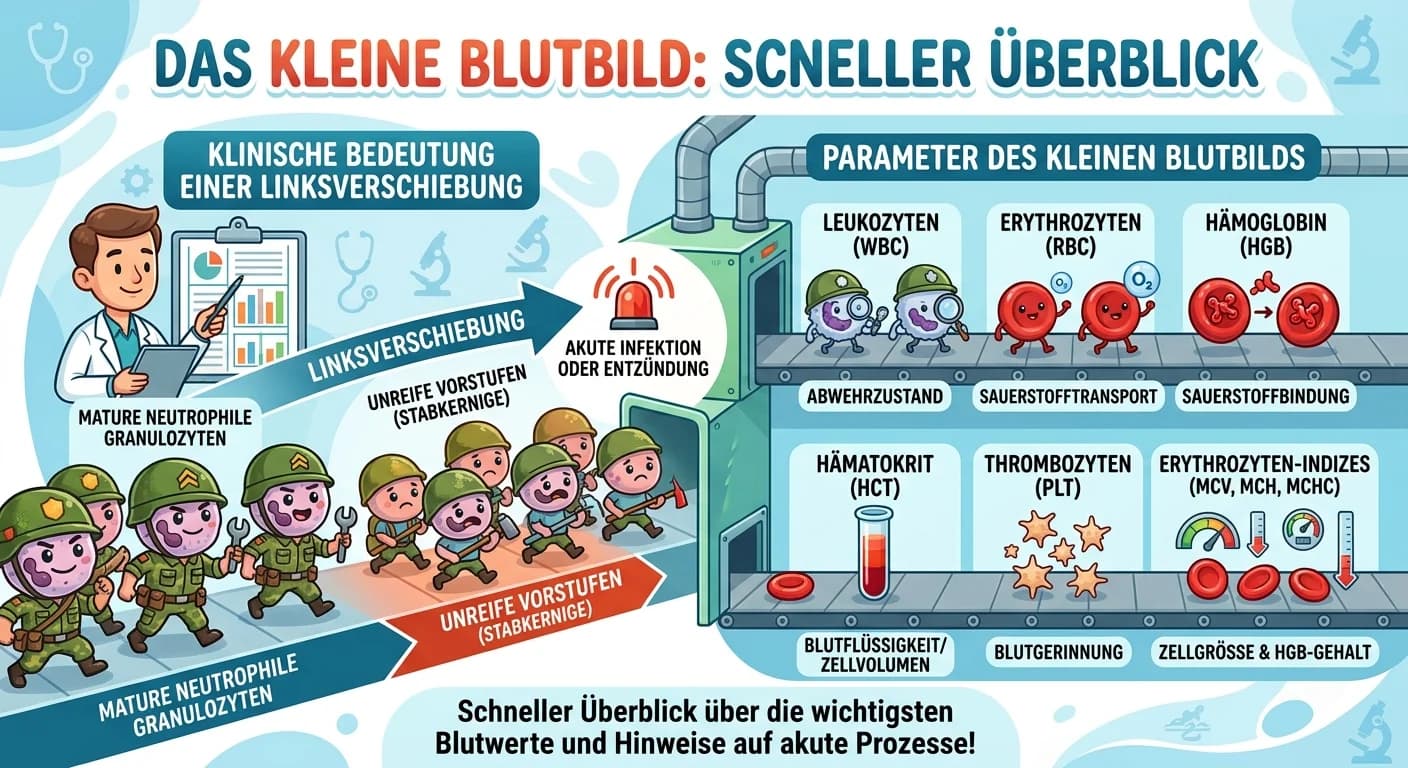 MFA: Kleines Blutbild Parameter & Linksverschiebung Differenzialblutbild – einfach erklärt