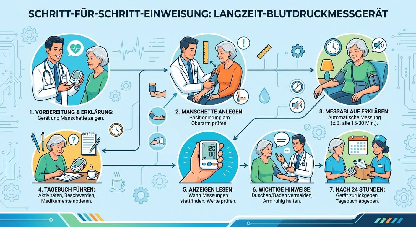 MFA: Langzeit-Blutdruckmessgerät: Patienten-Einweisung korrekt durchführen – einfach erklärt