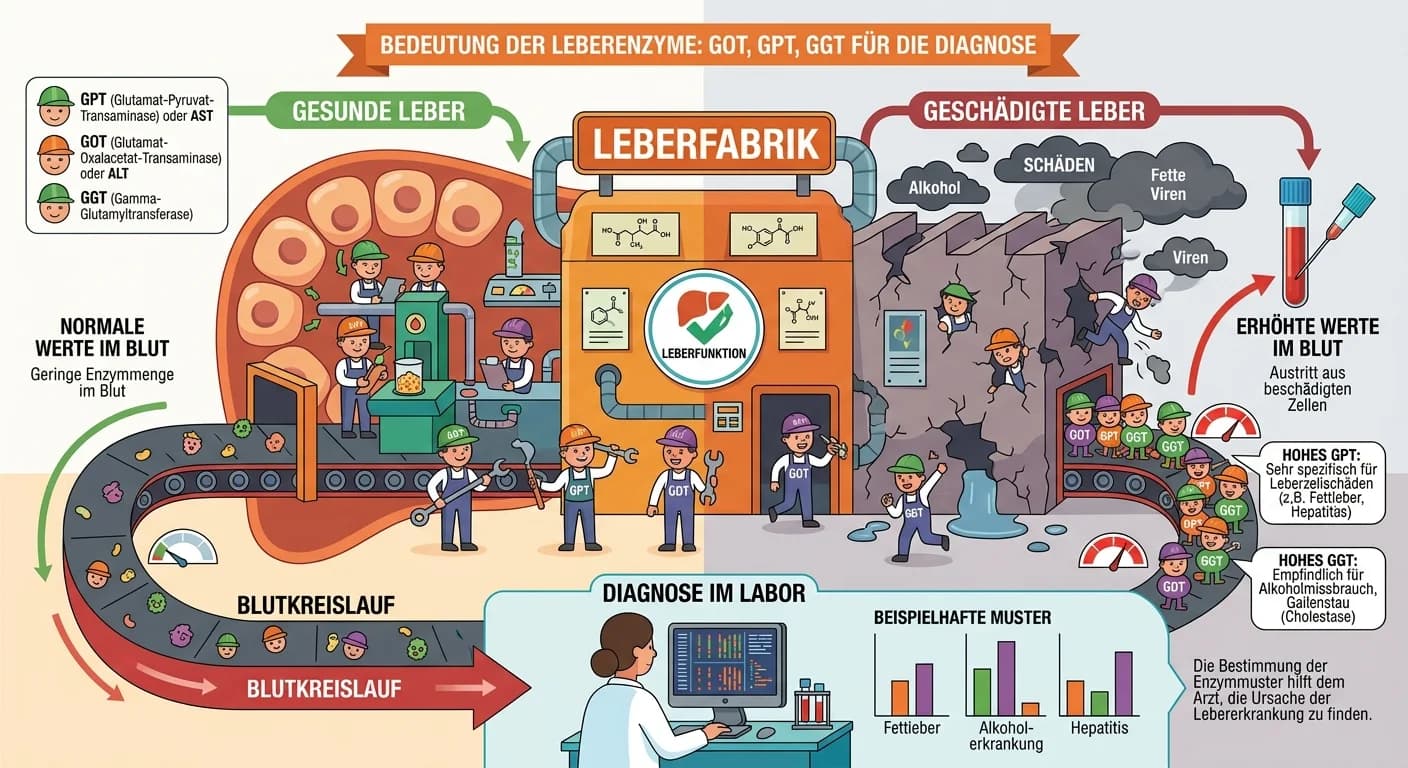 MFA: Leberenzyme (GOT, GPT, GGT) und ihre Bedeutung bei Lebererkrankungen – einfach erklärt