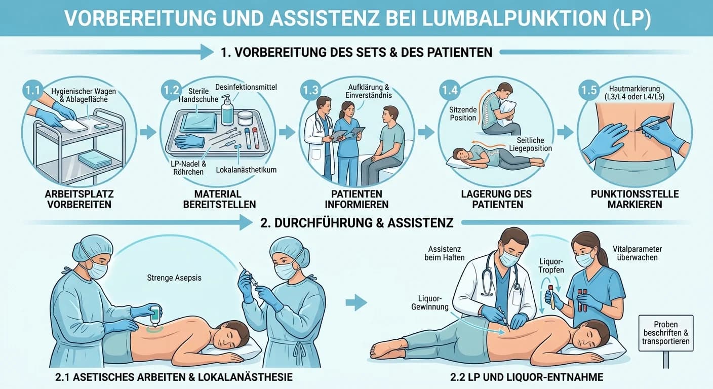 MFA: Lumbalpunktion Set vorbereiten & Assistenzleistungen – einfach erklärt