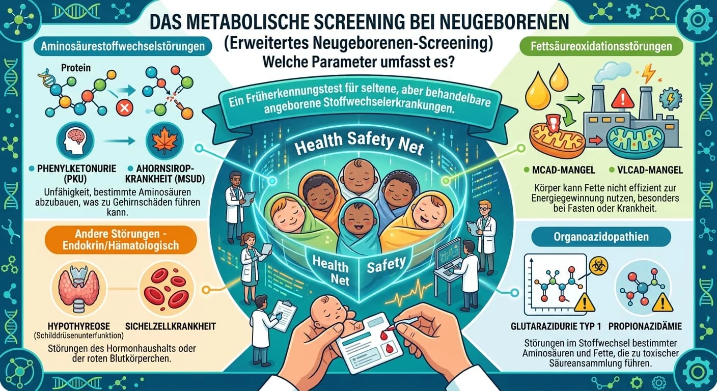 MFA: Metabolisches Screening Neugeborene: Parameter des erweiterten Screenings – einfach erklärt
