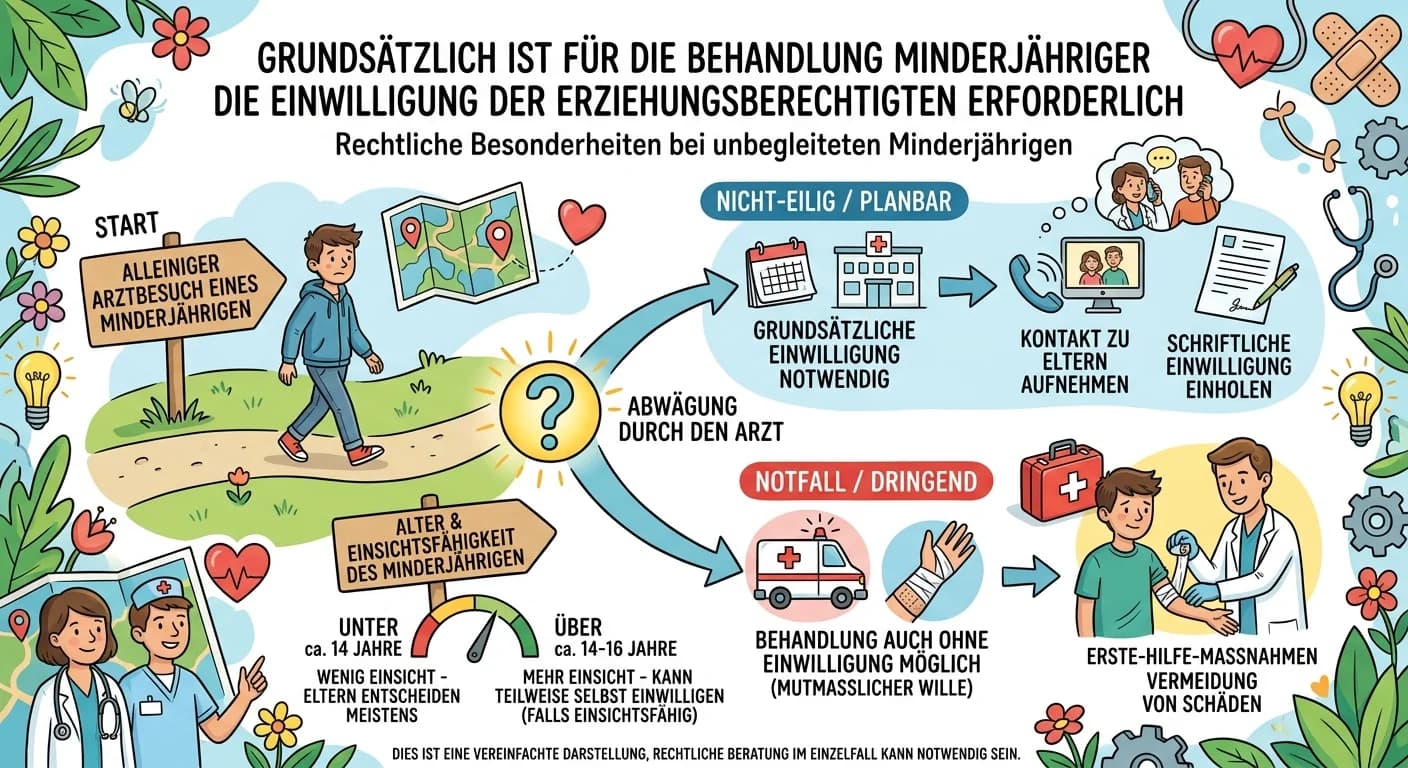 MFA: Minderjährige Patienten ohne Eltern: Rechtslage und Behandlung – einfach erklärt