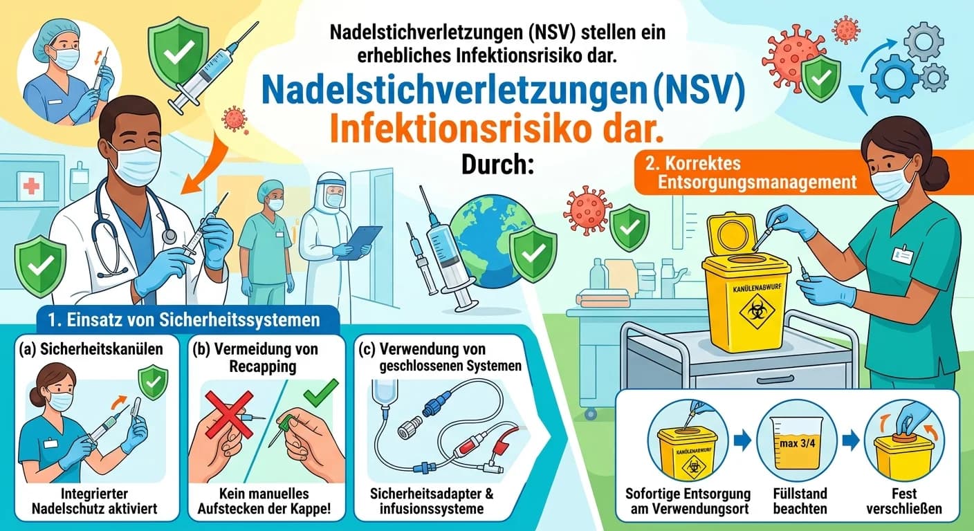 MFA: Nadelstichverletzungen minimieren: Sicherheitssysteme & Entsorgungsmanagement – einfach erklärt