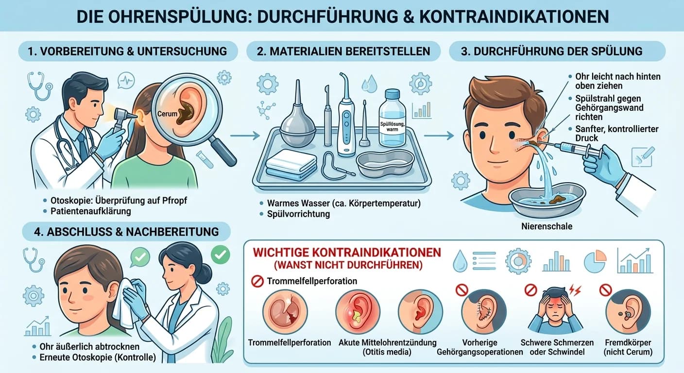 MFA: Ohrenspülung korrekt durchführen: Anleitung & Kontraindikationen – einfach erklärt