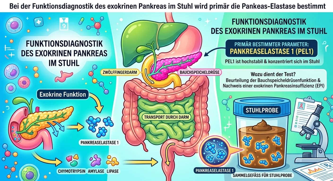 MFA: Pankreas-Elastase 1 im Stuhl – Funktionsdiagnostik exokrines Pankreas – einfach erklärt