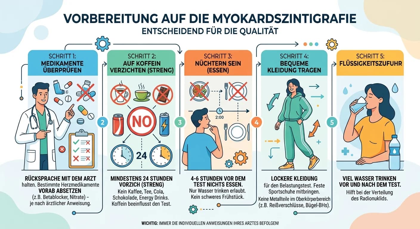 MFA: Patienten auf Myokardszintigrafie vorbereiten – einfach erklärt