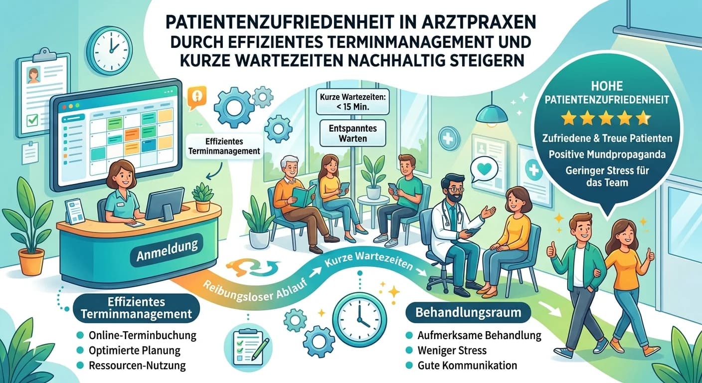 MFA: Patientenzufriedenheit steigern: Terminmanagement & kurze Wartezeiten – einfach erklärt
