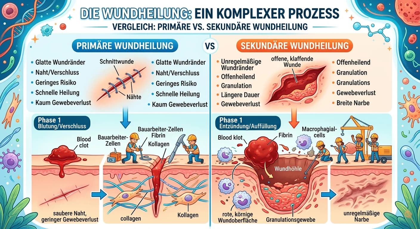 MFA: Primäre und sekundäre Wundheilung für Medizinische Fachangestellte – einfach erklärt