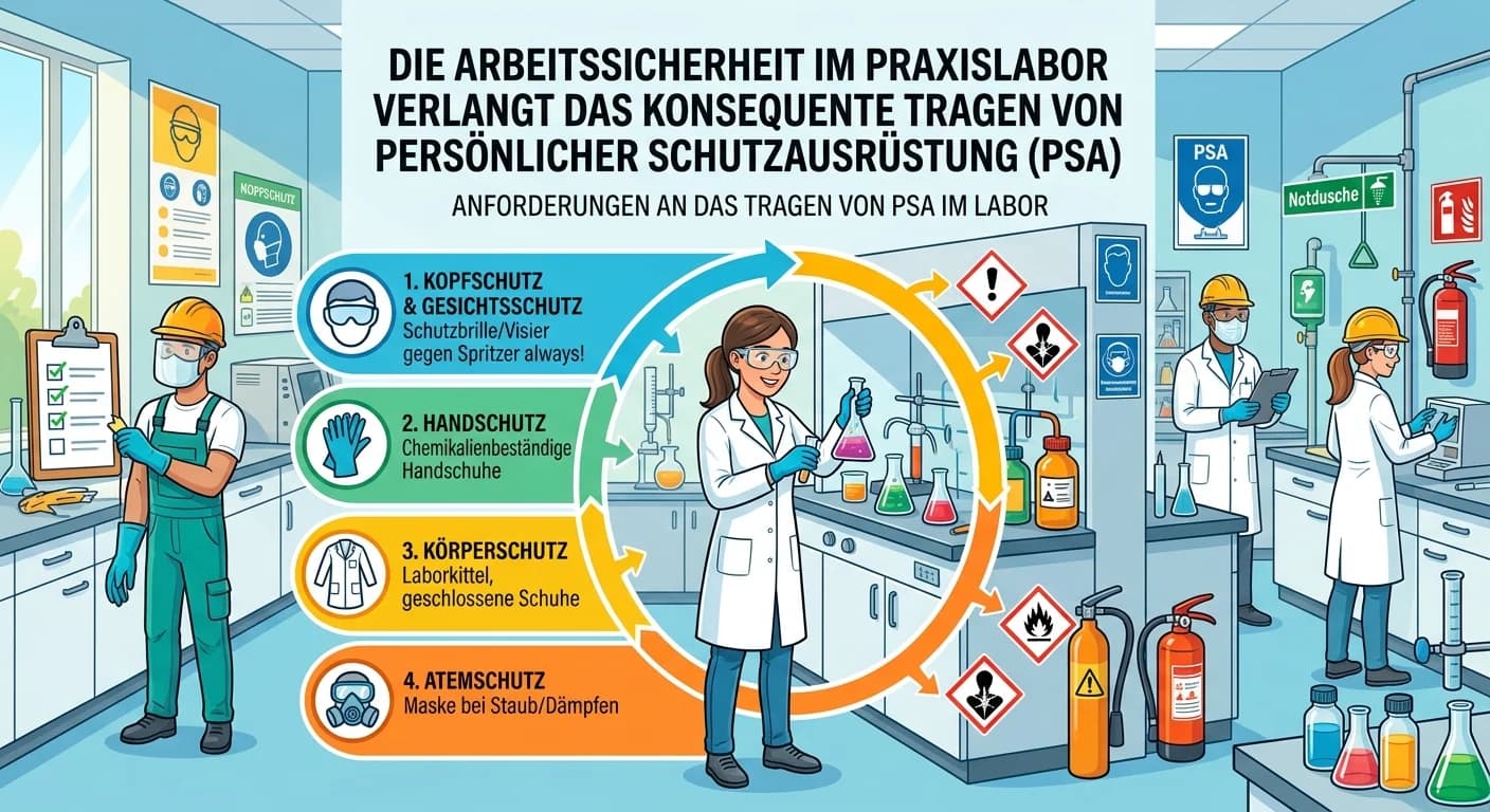 MFA: PSA im Praxislabor – Arbeitsschutz & Gefahren – einfach erklärt