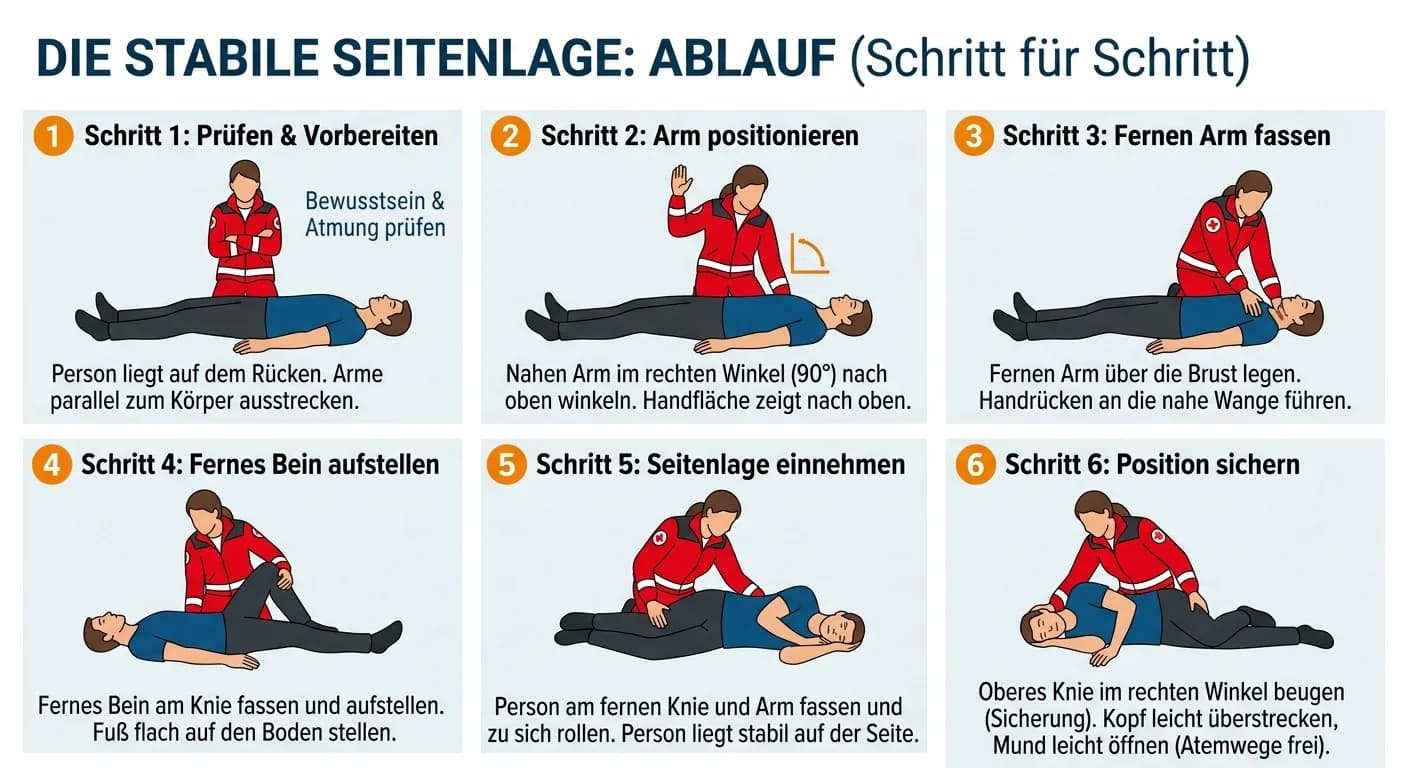 MFA: Stabile Seitenlage durchführen – Anleitung für Medizinische Fachangestellte – einfach erklärt